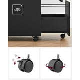 28.3''H File Cabinet, 2-Drawer Locking Filing Cabinet for Home Office, Small Rolling File Cabinet, Black