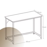 LEDREM Industrial Gaming Desk - 47.2" Compact Computer Desk with Metal Frame, 110lb Capacity, Adjustable Feet, Rustic Brown and Black