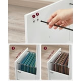 28.3''H File Cabinet, 2-Drawer Locking Filing Cabinet for Home Office, Small Rolling File Cabinet, White