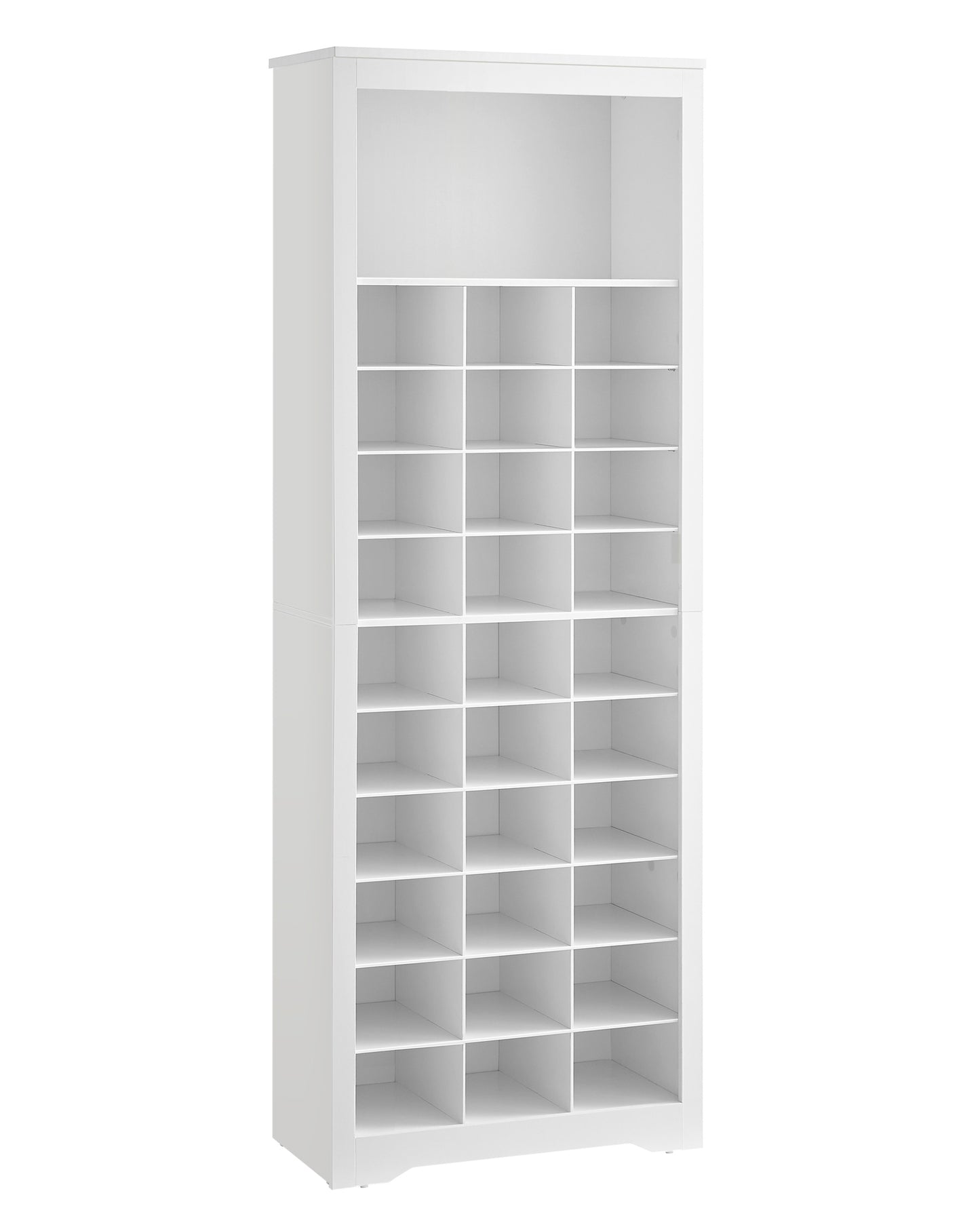 VASAGLE Shoe Storage Cabinet, 10 Tier Shoe Rack Organizer, Holds Up to 30 Pairs of Shoes, for Entryway Bedroom, 12.6 x 24.8 x 73.6 Inches, White ULBS273T14