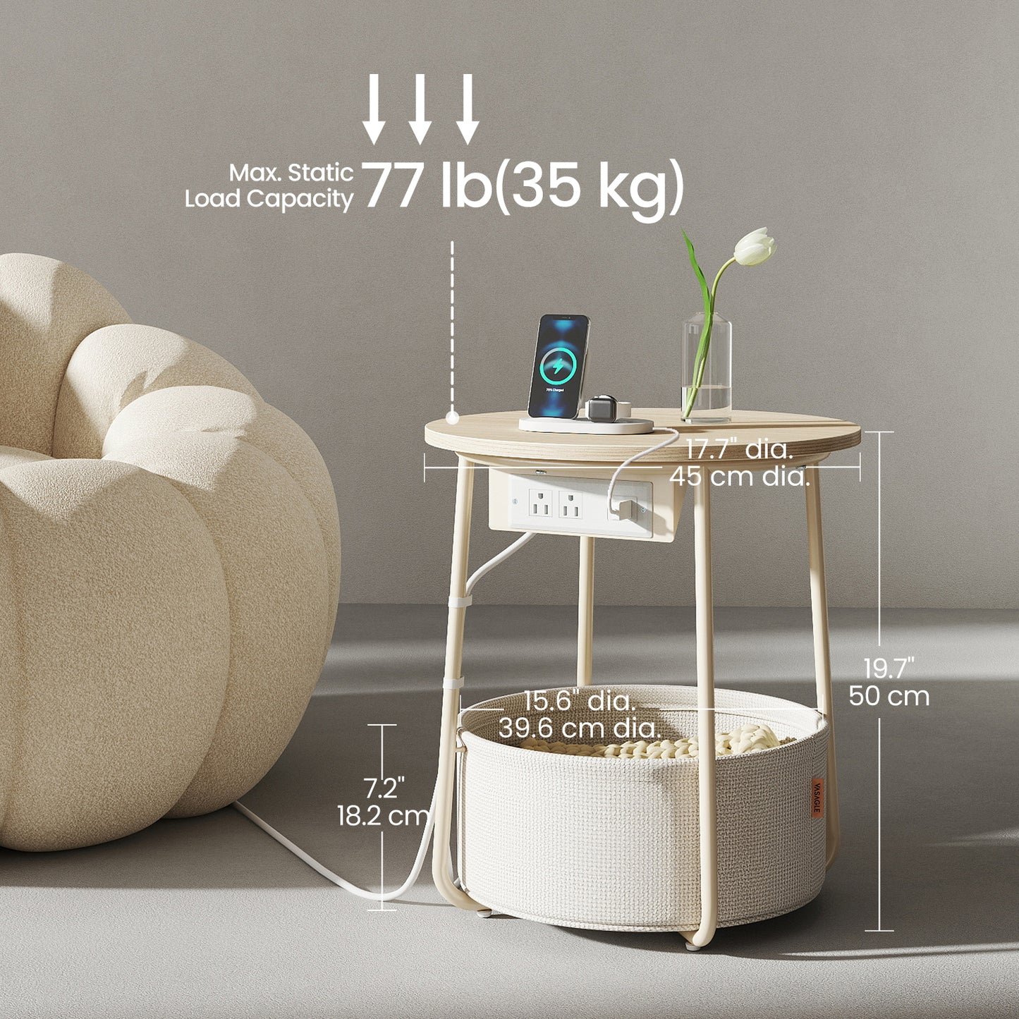 Nightstand with USB Ports