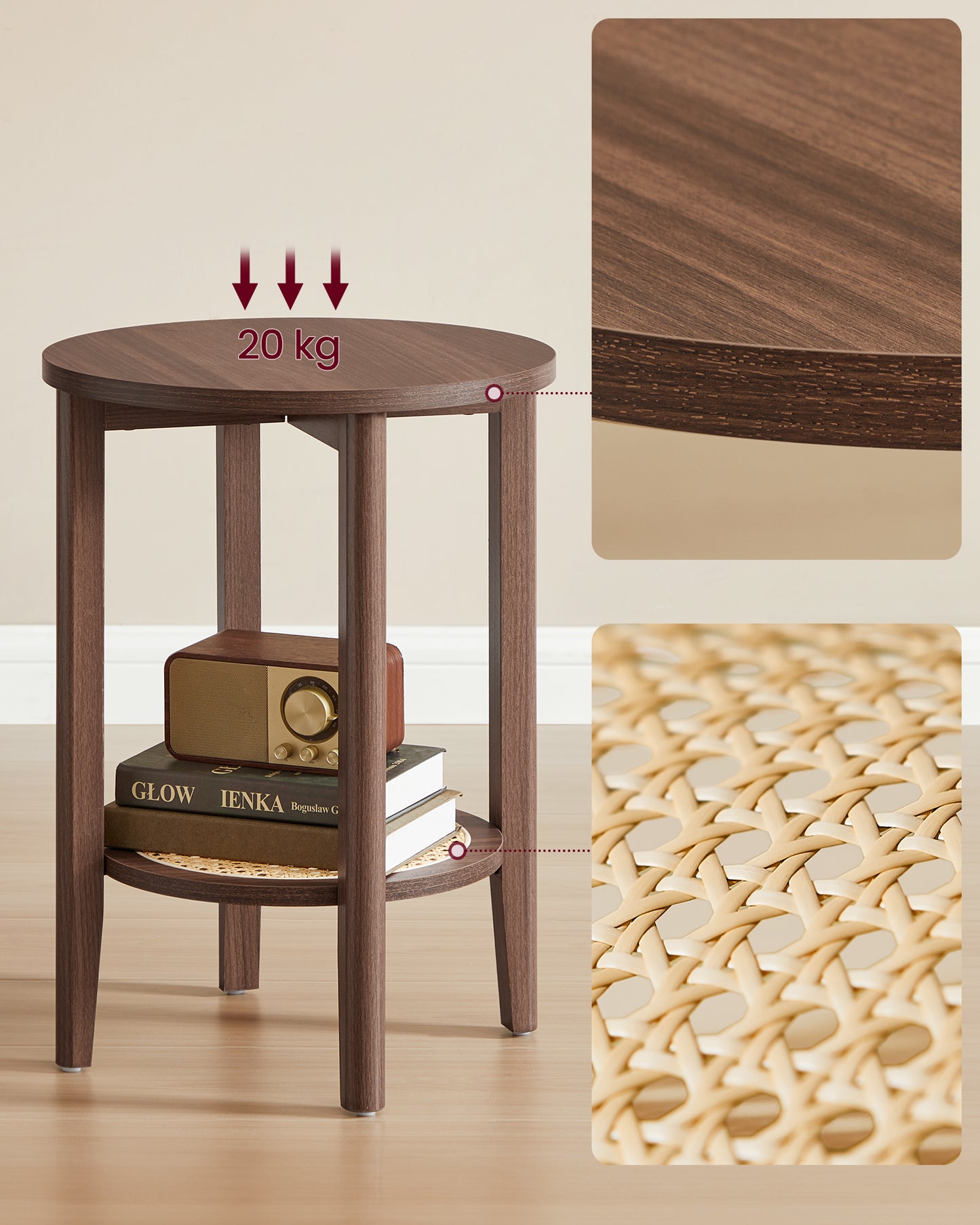 Round Side End Table