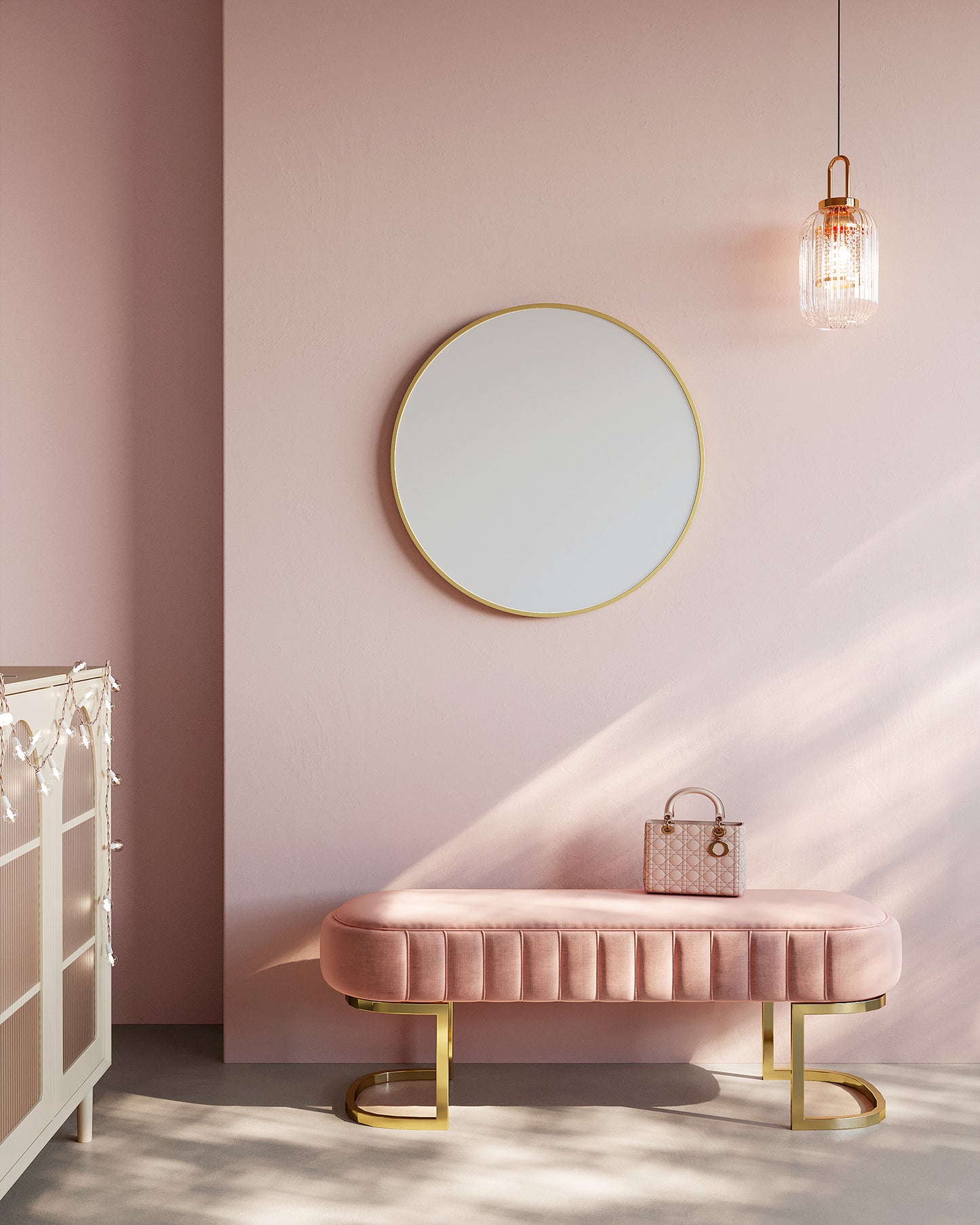 LEDREM Wall Mirror, Circle Mirror, 24-Inch Gold Round Bathroom Mirror, Metal Frame, Easy Install, Wall Mirror, Elegance Reflected