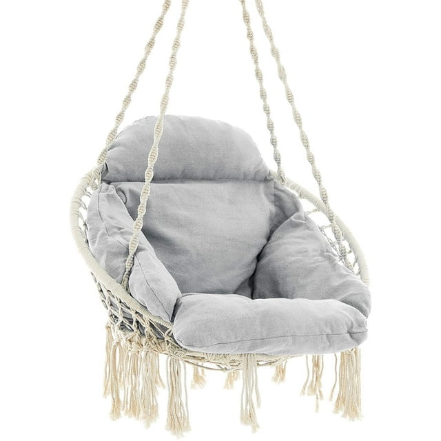 Hanging Chair, Hammock Chair with Large Cushion