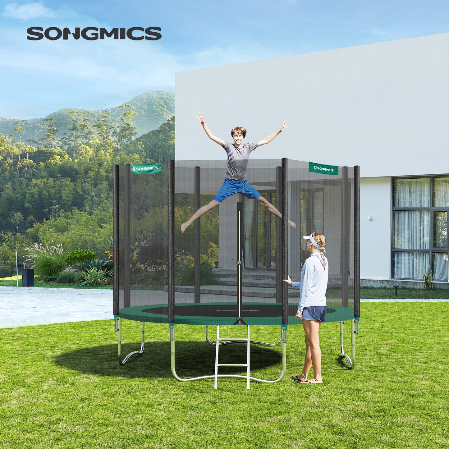 8ft 10ft 12ft 14ft 15ft Trampoline Safety Pad Replacement – Durable Spring Cover Pad for Jumping Mat, Multiple Sizes, Black