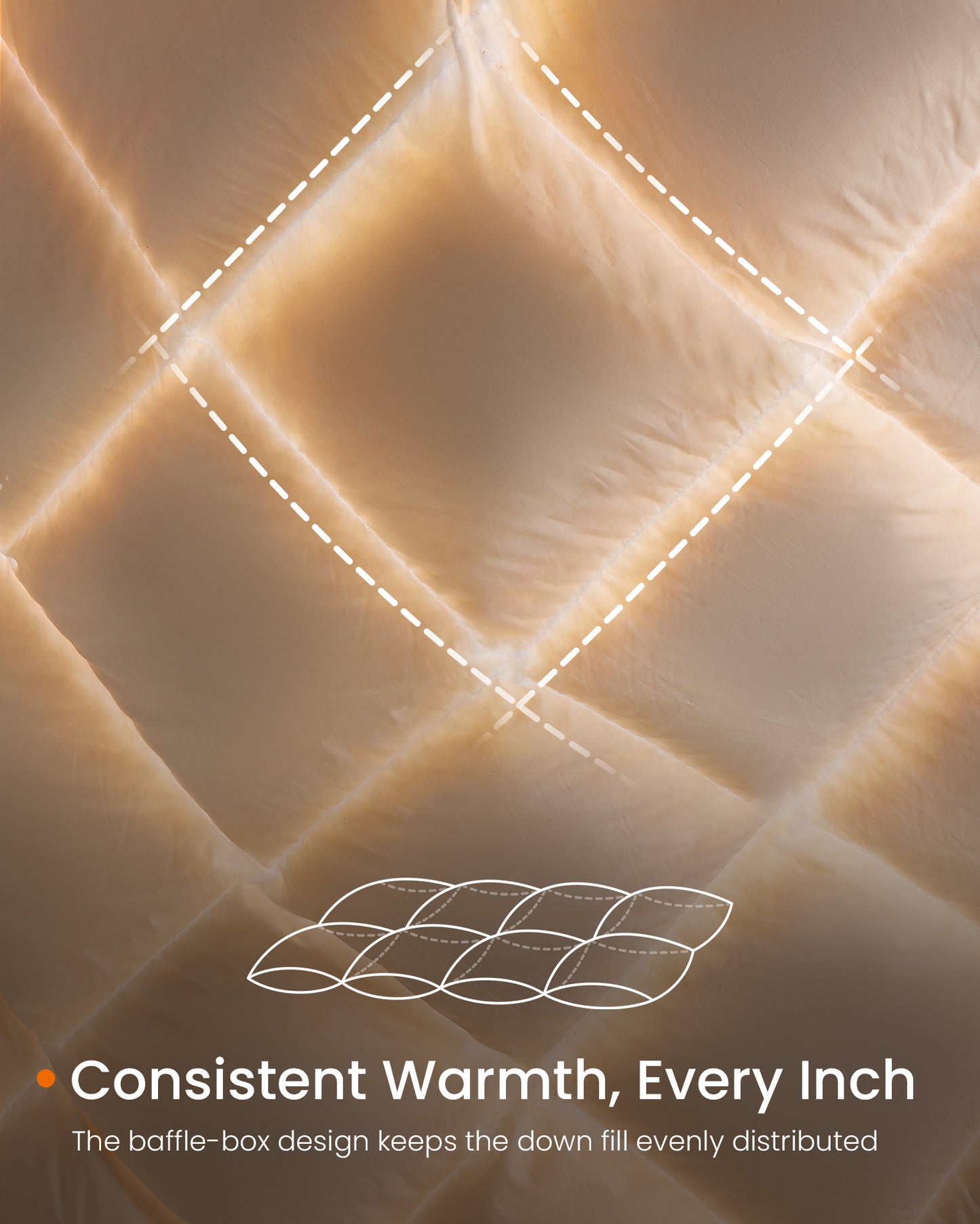 Down Comforter, Soft Down Duvet, Queen Size Duvet Insert, Feather Comforter with Corner Loops, 55 oz Filling, for All Seasons, Winter, Hotel, 90 x 90 Inches, Cloud White