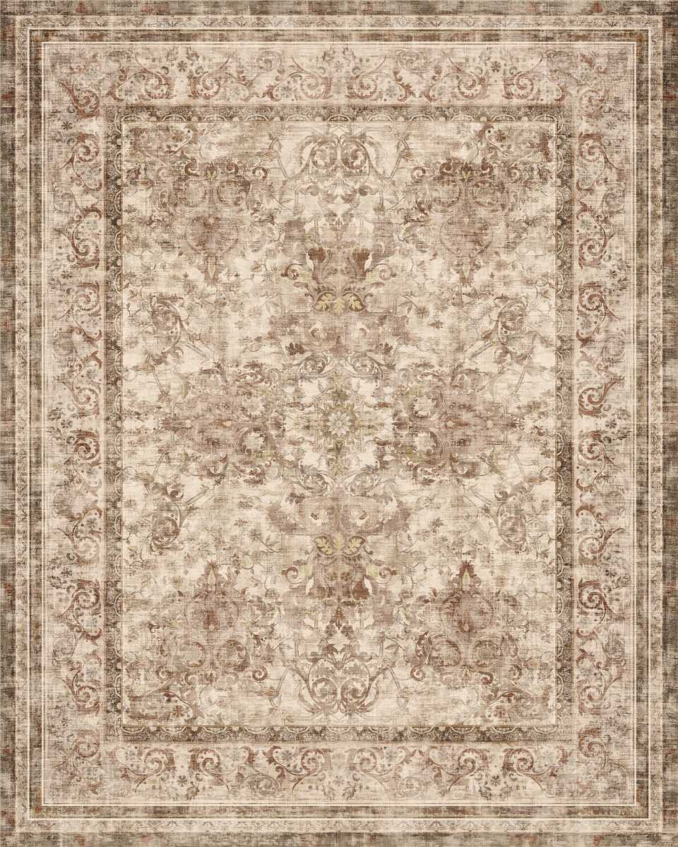 SONGMICS HOME American Style Rug 8x10 Camel Brown