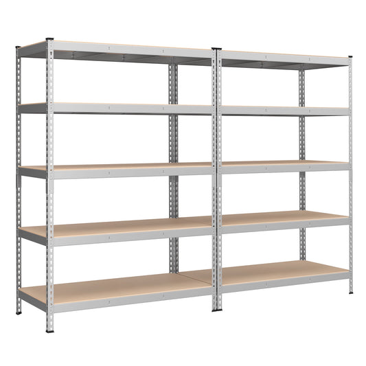 SONGMICS Set of 2 Adjustable Shelving Units 5-Tier Storage Shelves 23.6 x 47.2 x 70.9 Inches Garage Storage