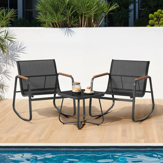3-Piece Patio Furniture Set, Garden Coversation Set