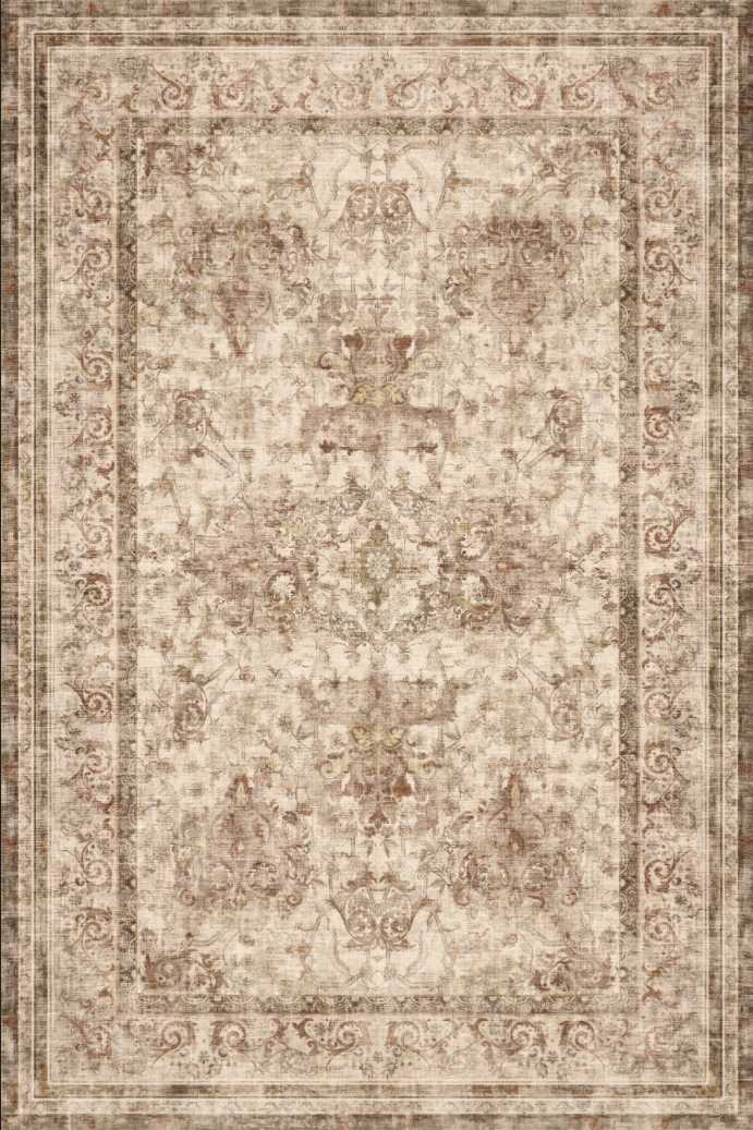 SONGMICS HOME American Style Rug 4x6 Camel Brown