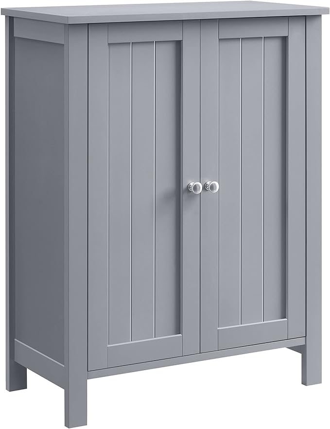 VASAGLE Bathroom Floor Storage Cabinet, Bathroom Storage Unit with 2 Adjustable Shelves