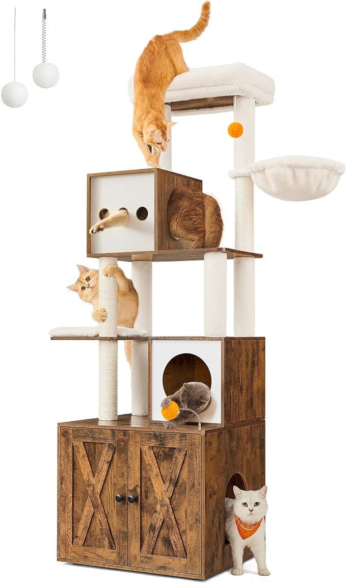 Feandrea Cat Tree with Litter Box