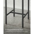 Compact 41.7" High Top Pub Table, 23.6x23.6 Inch Square Bar Table with Sturdy Metal Frame, Rustic Brown & Black