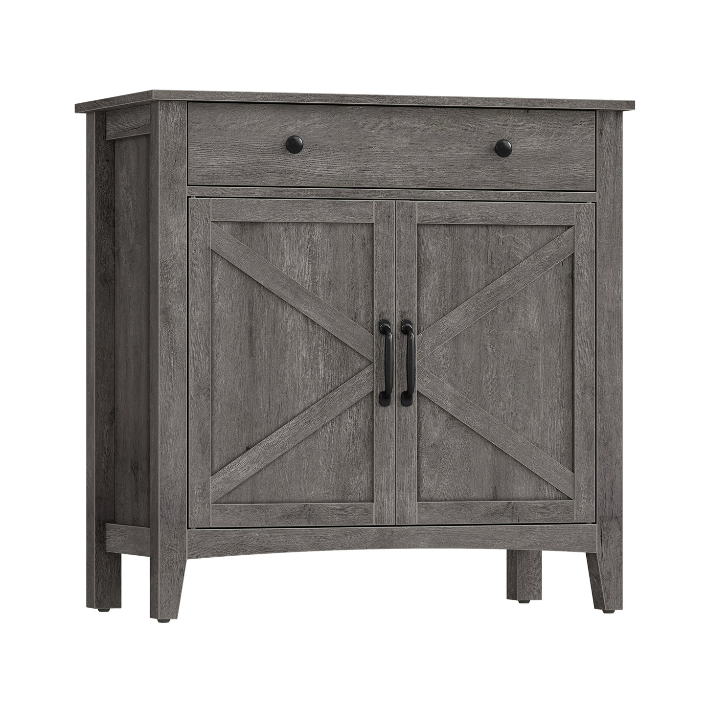 VASAGLE LIRY Collection - Buffet Cabinet, Coffee Bar Cabinet with 2 Drawers, Adjustable Shelves, Sideboard Storage with Cable Holes, Drawer Dividers, Misty Gray
