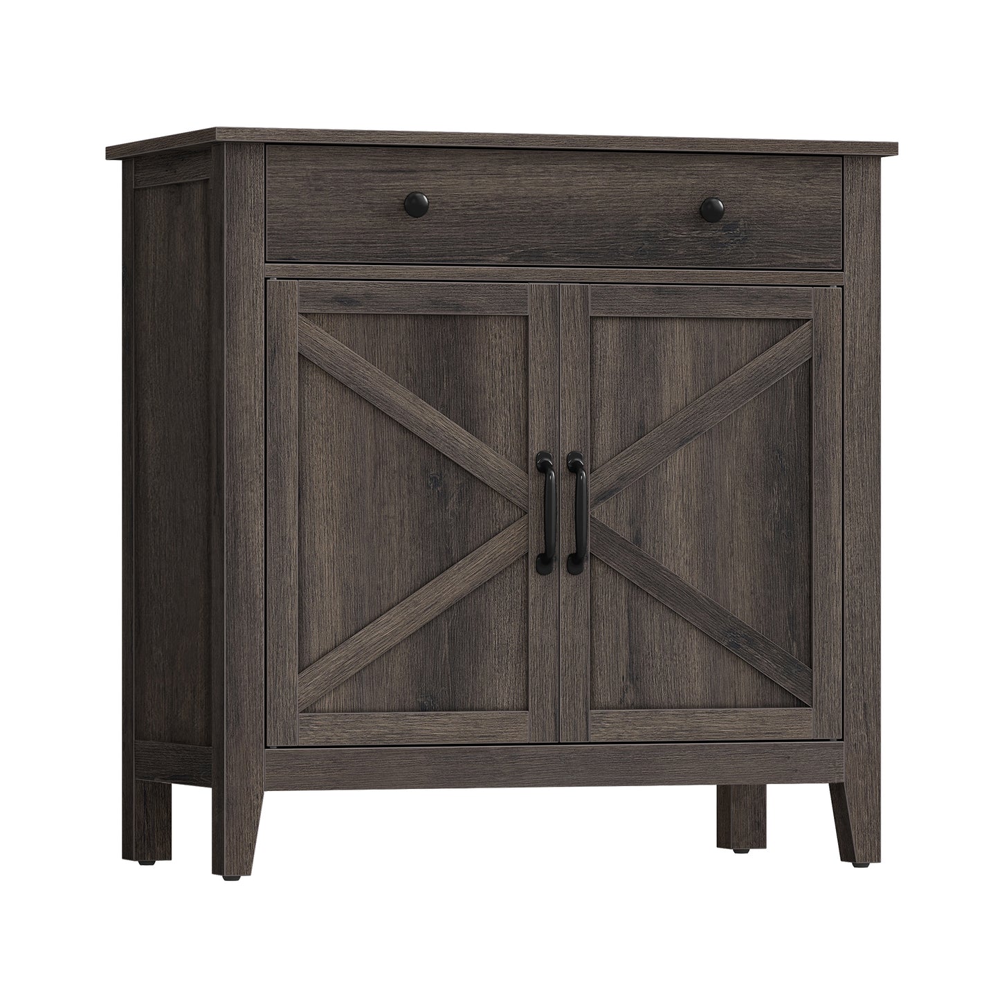 VASAGLE LIRY Collection - Buffet Cabinet, Coffee Bar Cabinet with a Drawer, Adjustable Shelf, Sideboard Storage with Cable Hole, Drawer Divider, Taupe Brown