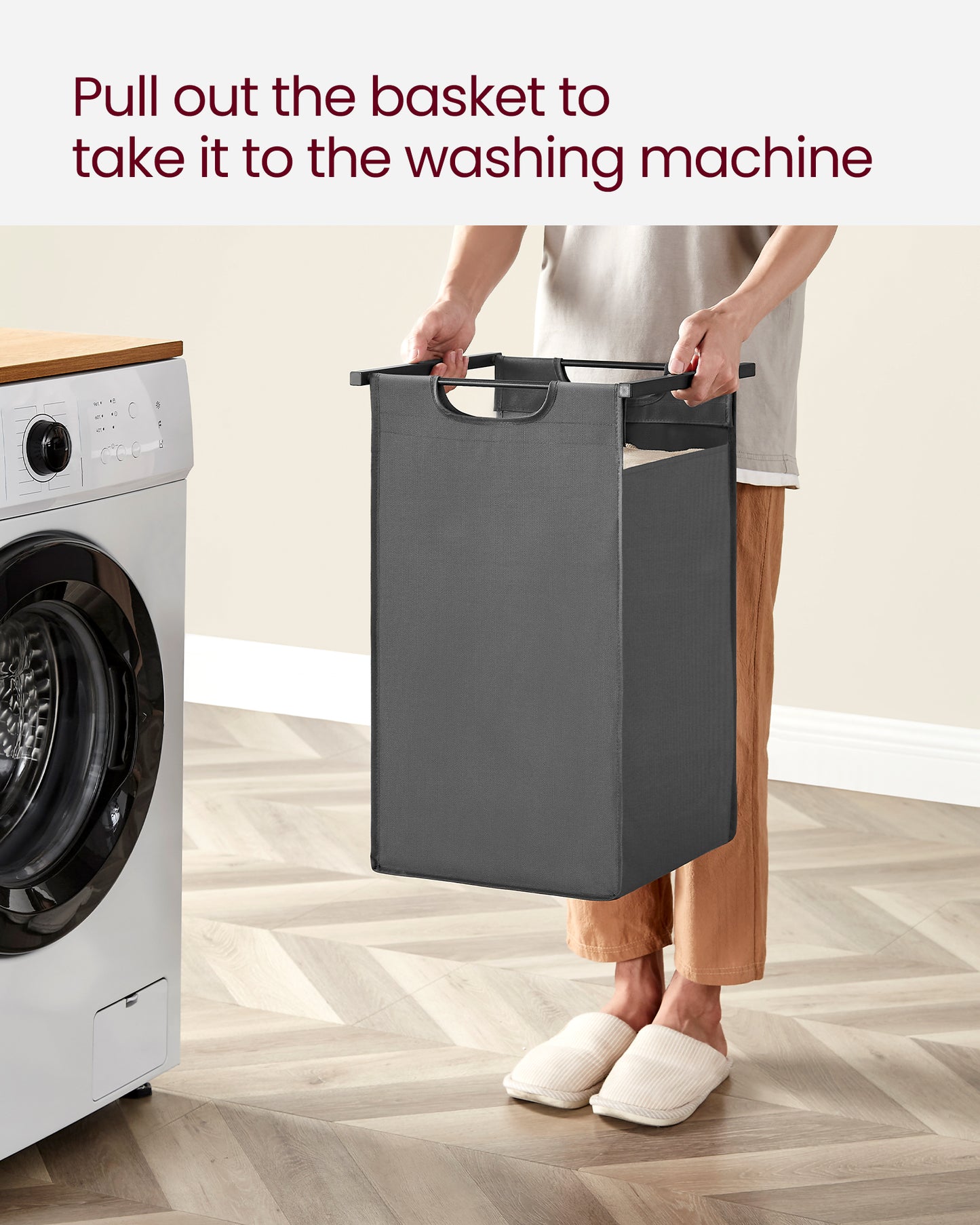 Laundry Hamper, Laundry Basket, Laundry Sorter with 2 Pull-Out and Removable Bags, Shelf, Metal Frame, 2 x 12.1 Gallons