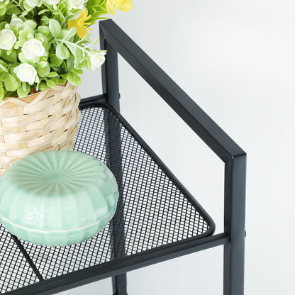 5-Tier Storage Rack, Bathroom Shelf, Extendable Plant Stand with Adjustable Shelf, for Bathroom, Living Room, Balcony, Kitchen, Black