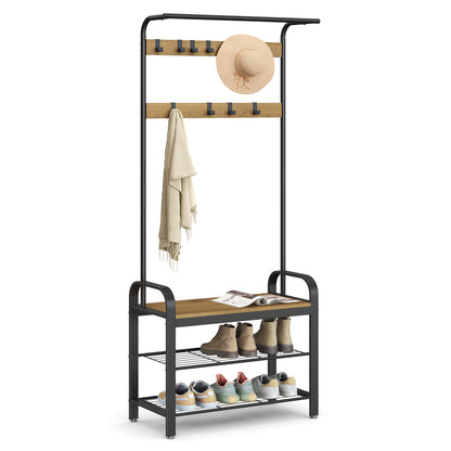 Hall Tree with Shoe Bench