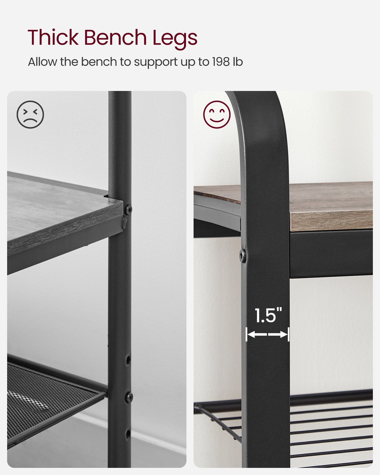 Coat Rack, Hall Tree with Shoe Bench for Entryway, Entryway Bench with Coat Rack, 4-in-1, with 9 Removable Hooks, a Hanging Rod