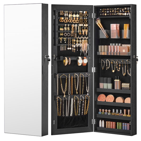 SONGMICS Jewelry Cabinet Armoire Lockable Wall-Mounted Organizer