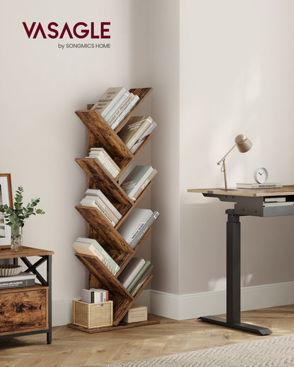 Tree Bookshelf, 9-Tier Bookcase, Large Bookshelf, Corner Shelf, Book Tree, for Bedroom, Living Room, Home Office