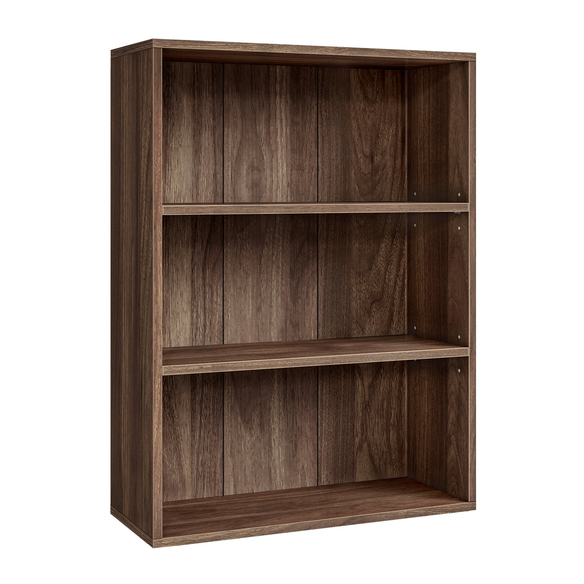 VASAGLE CUSTOS Collection - Bookshelf, 3-Tier Bookcase, Book Shelf, Open Storage Shelf, for Living Room, Home Office, Dining Room, Natural Walnu