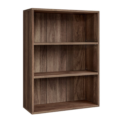 VASAGLE CUSTOS Collection - Bookshelf, 3-Tier Bookcase, Book Shelf, Open Storage Shelf, for Living Room, Home Office, Dining Room, Natural Walnu