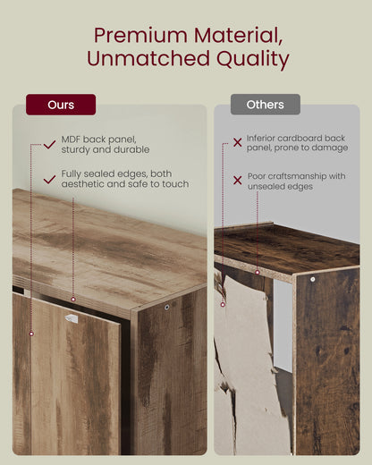 23.6 Inches Wide 4-Tier Open Bookcase with Adjustable Shelves, Floor Standing Storage Unit