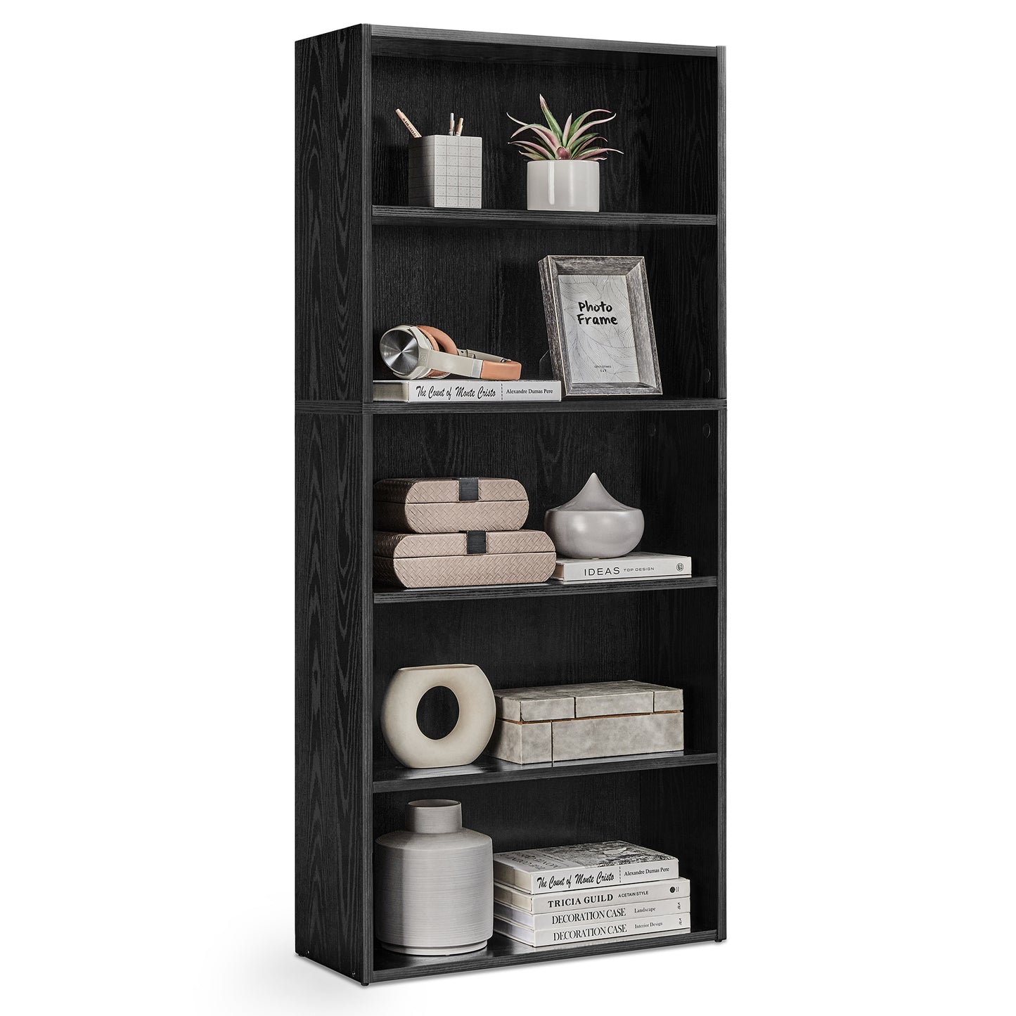 VASAGLE Bookshelf 5-Tier Open Bookcase with Adjustable Storage Shelves Floor Standing Unit