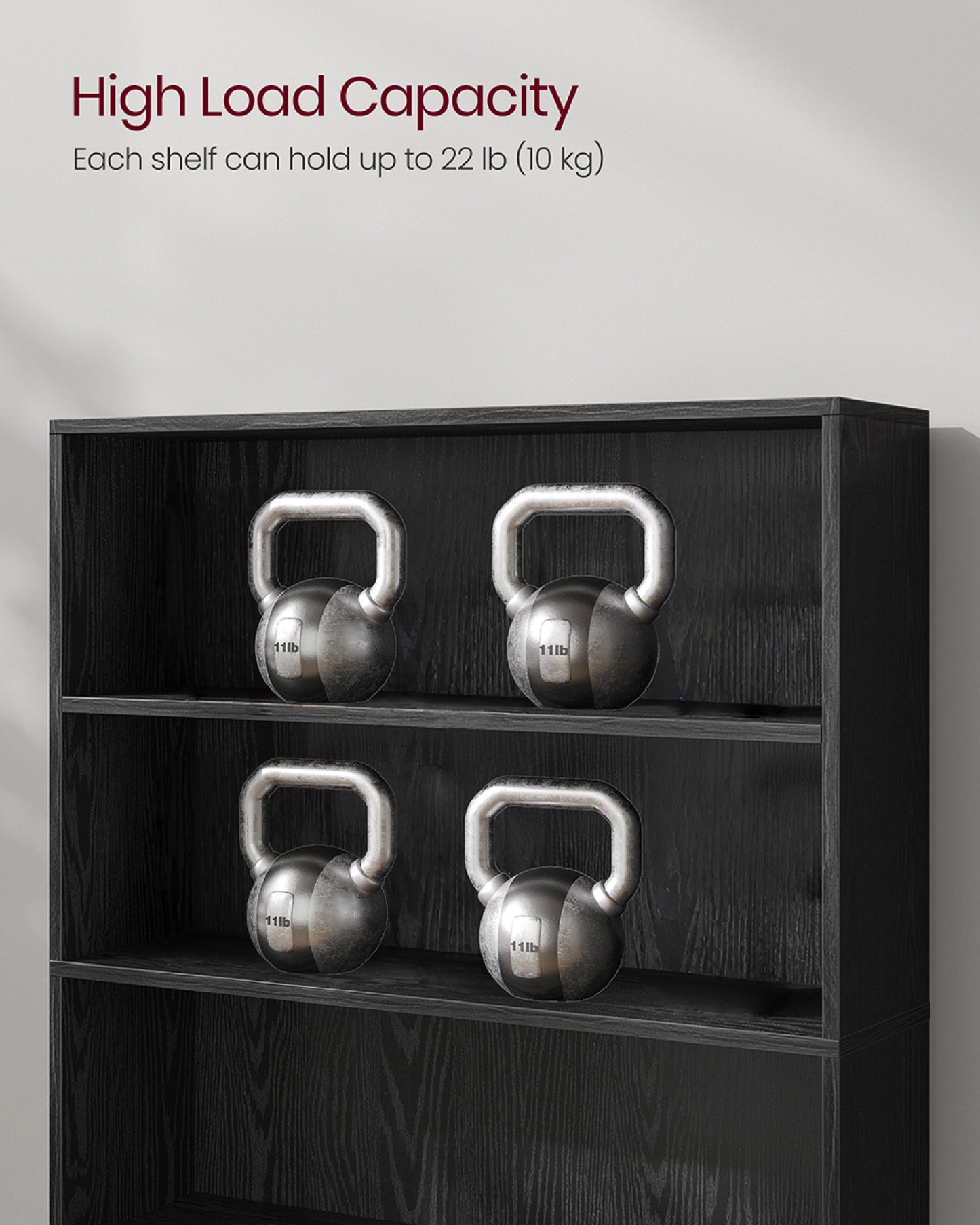 5-Tier Bookshelf, 30 Inches Wide, Open Bookcase with Adjustable Storage Shelves, Floor Standing Unit