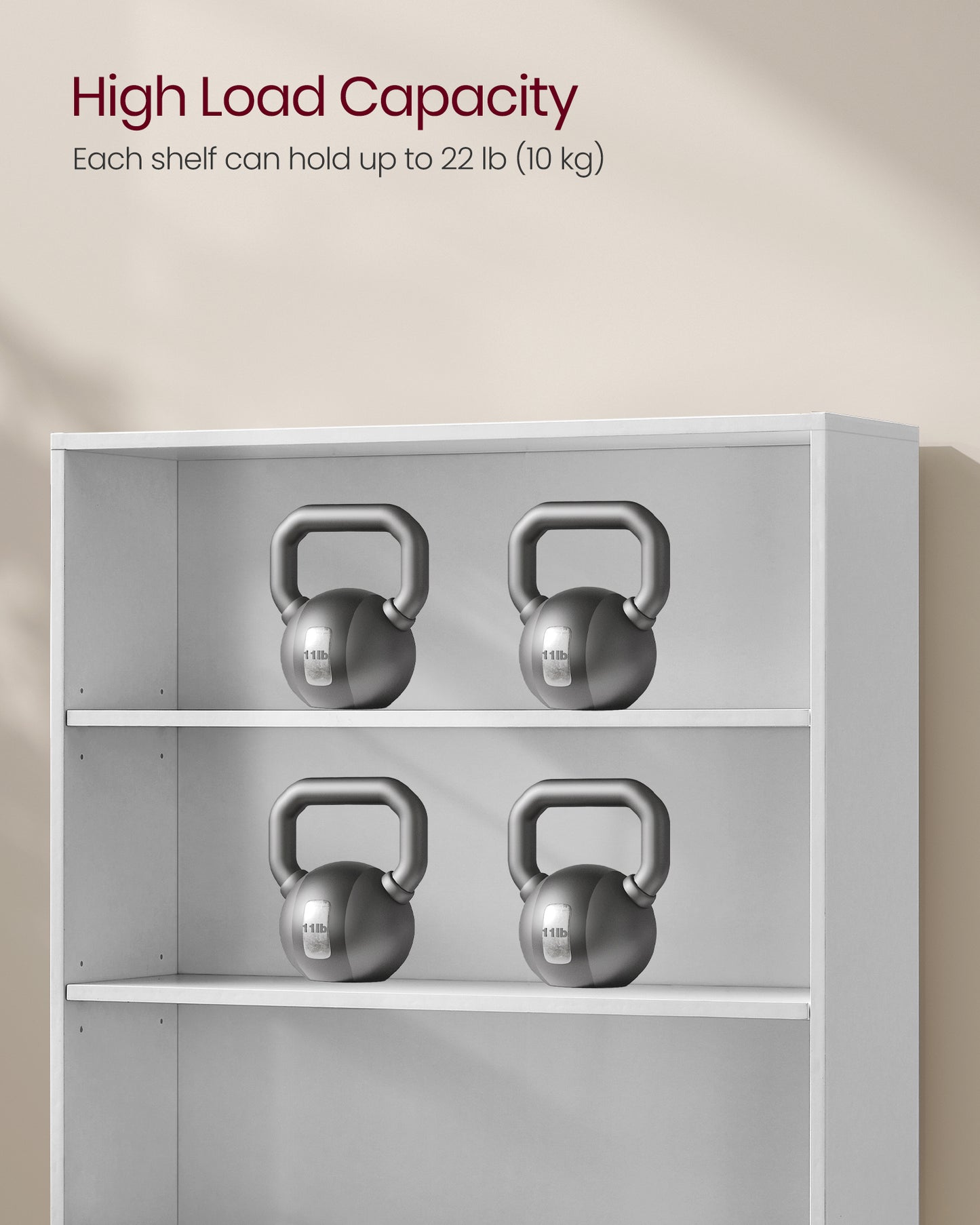 5-Tier Bookshelf, 30 Inches Wide, Open Bookcase with Adjustable Storage Shelves, Floor Standing Unit