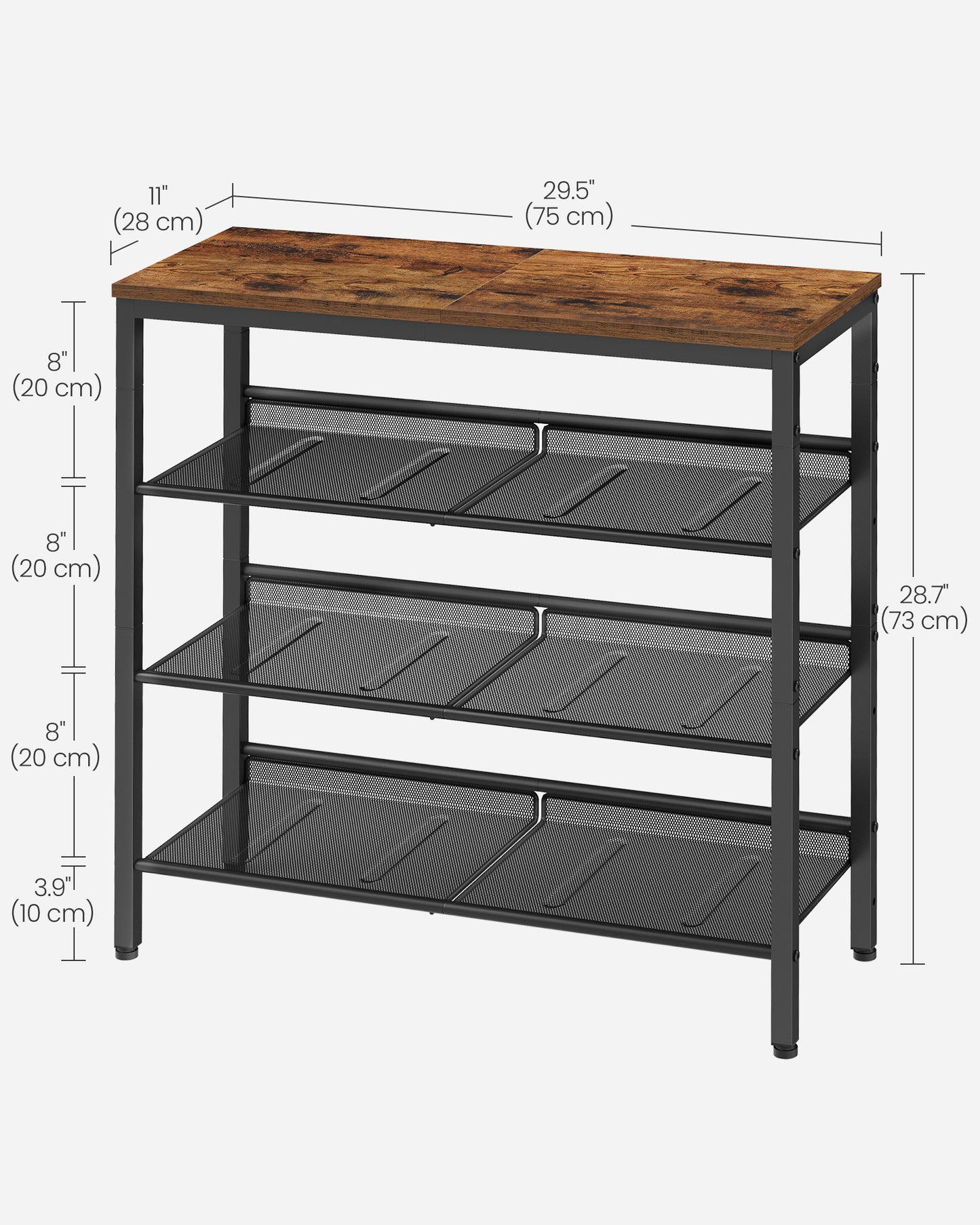 Shoe Rack, 5-Tier Shoe Storage Organizer, for Entryway, decorative shoe rack