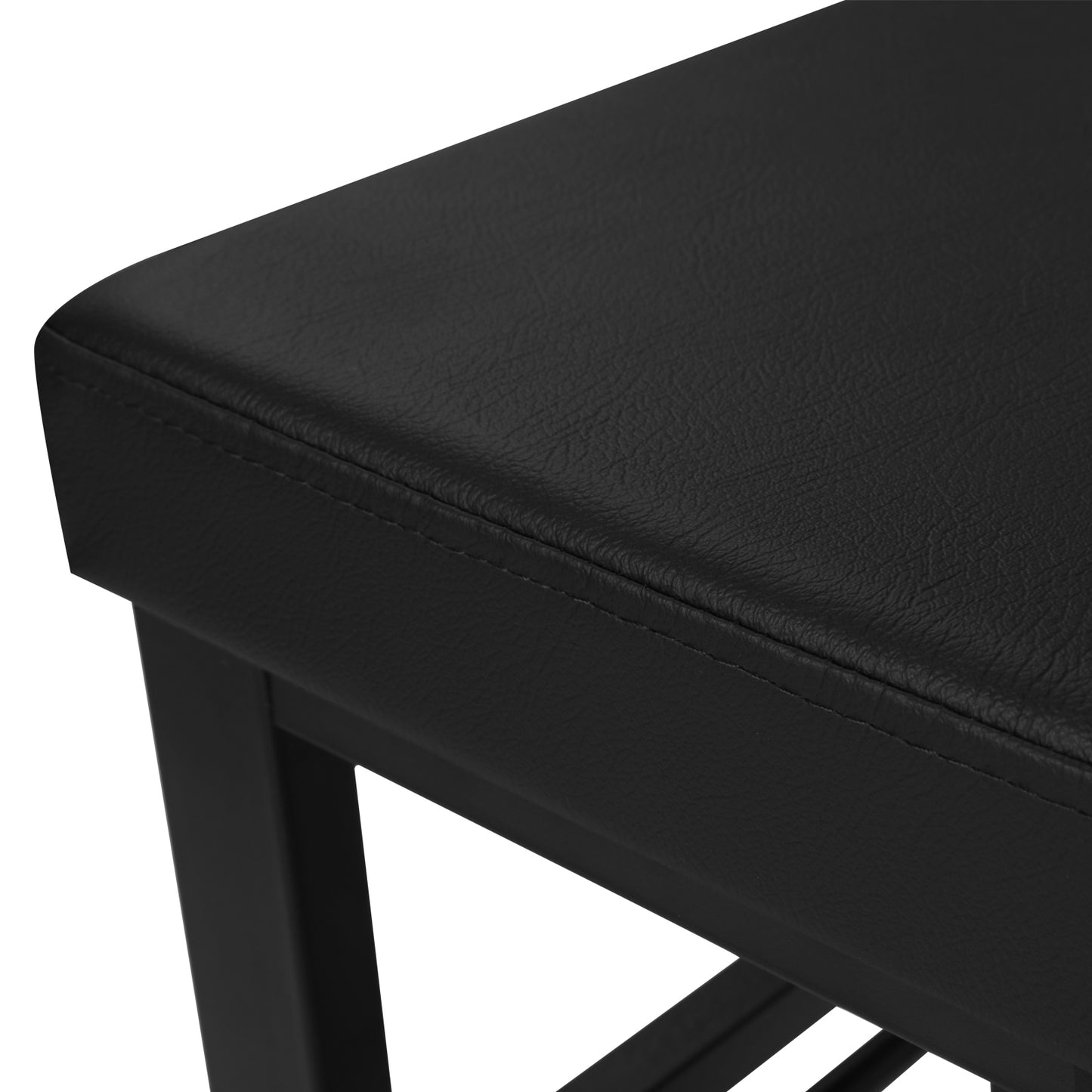 SONGMICS Shoe Bench, 3-Tier Shoe Rack, Storage Organizer with Foam Padded Seat, Faux Leather, 12.2 x 31.9 x 19.3 Inches, Black