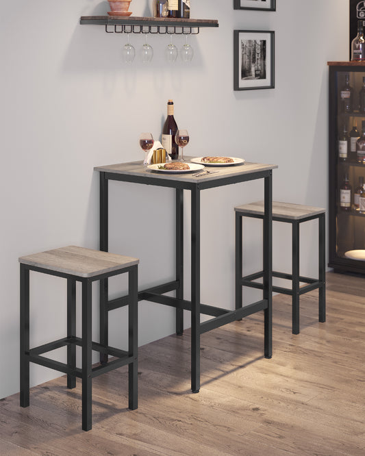 Bar Table Small Kitchen Table High Top Pub Table for Dining Kiichen Room Study Greige and Black