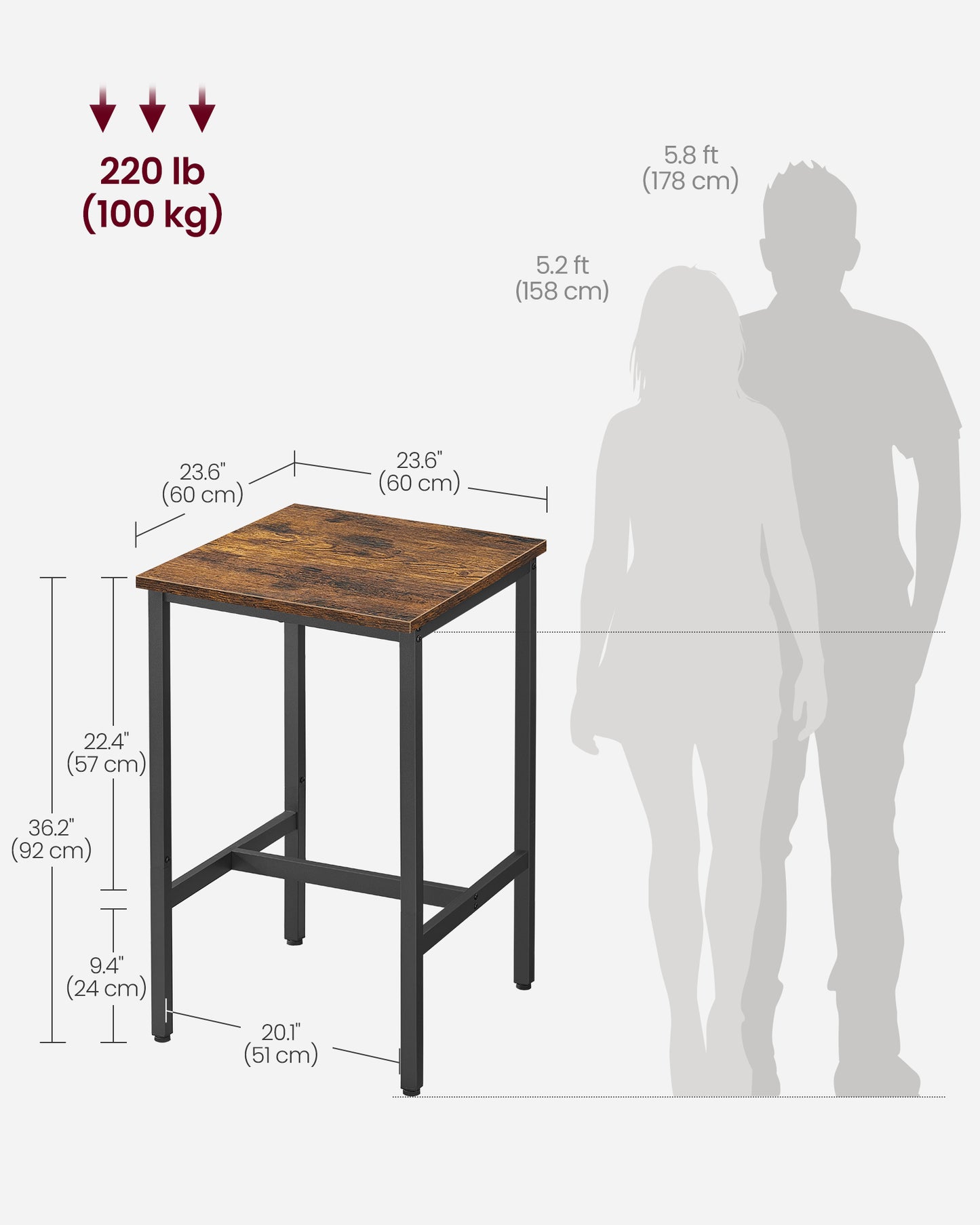 Pub Table, Bar Height Table, Counter Height Table, Square Table, Small Kitchen Table For 2, Short Table, Counter Height Bar Table, Small Bistro Table