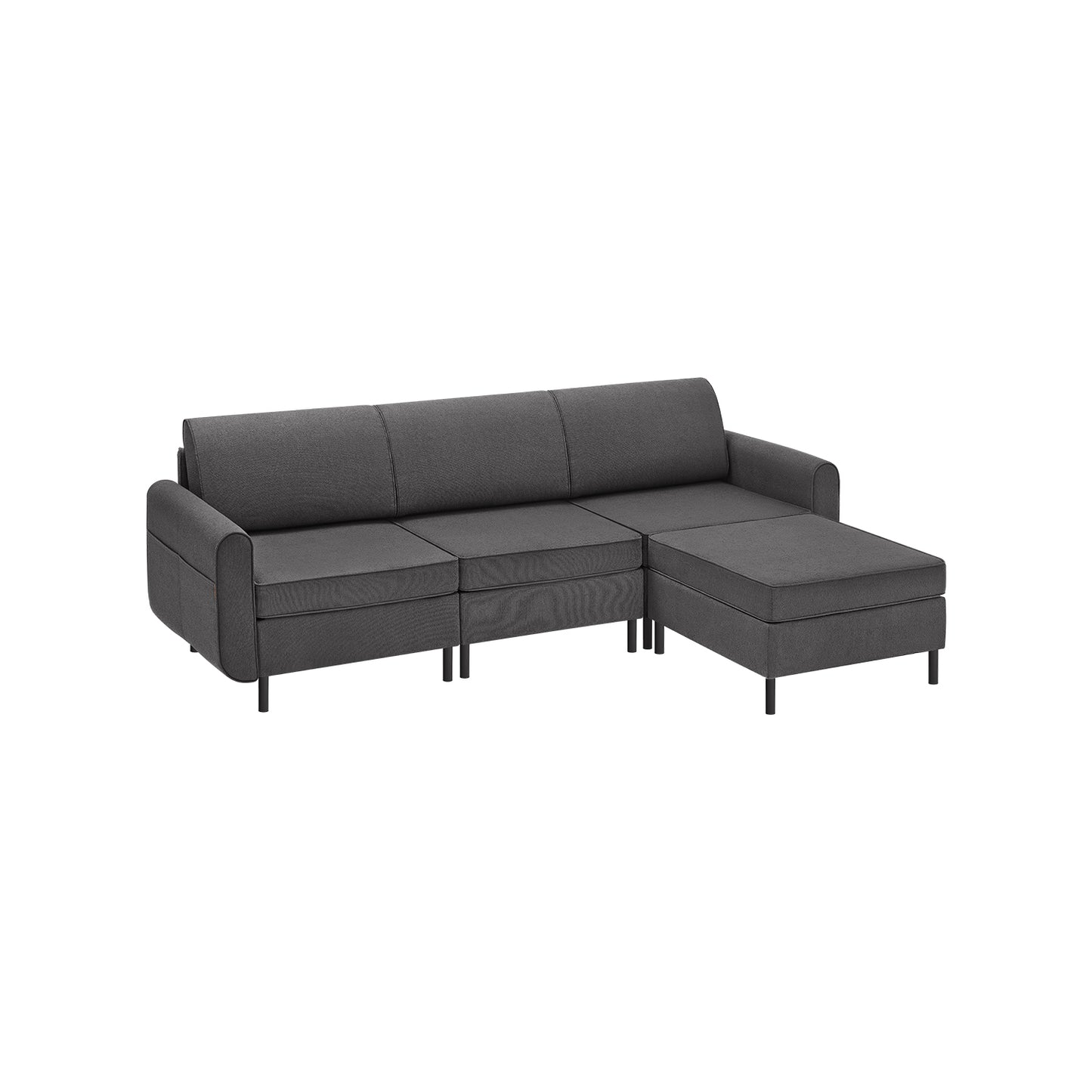Sectional Sofa Modular Ottoman for Couch, 28.7 x 28.7 x 17.2inch for Livingroom, Gray