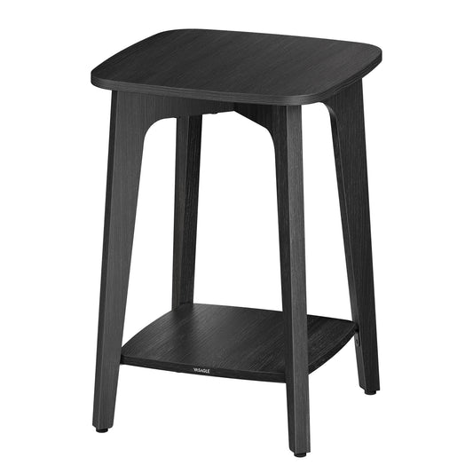 Side Table, Small Square End Table with Lower Shelf, Nightstand for Small Spaces