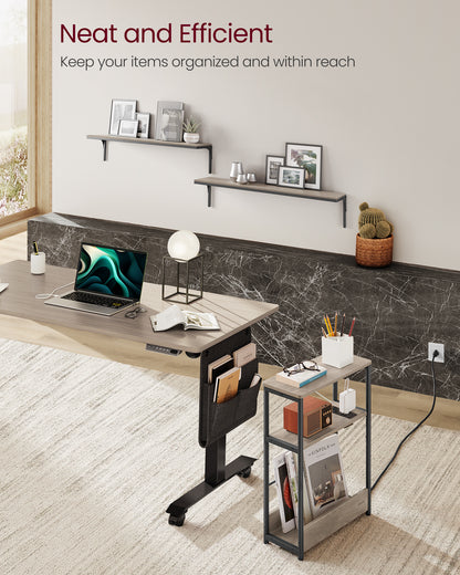 Side Table with Charging Station