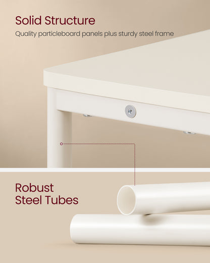 Side Table with Charging Station, Narrow End Table, 3-Tier Nightstand, Sofa Table for Small Spaces, Magazine Rack White