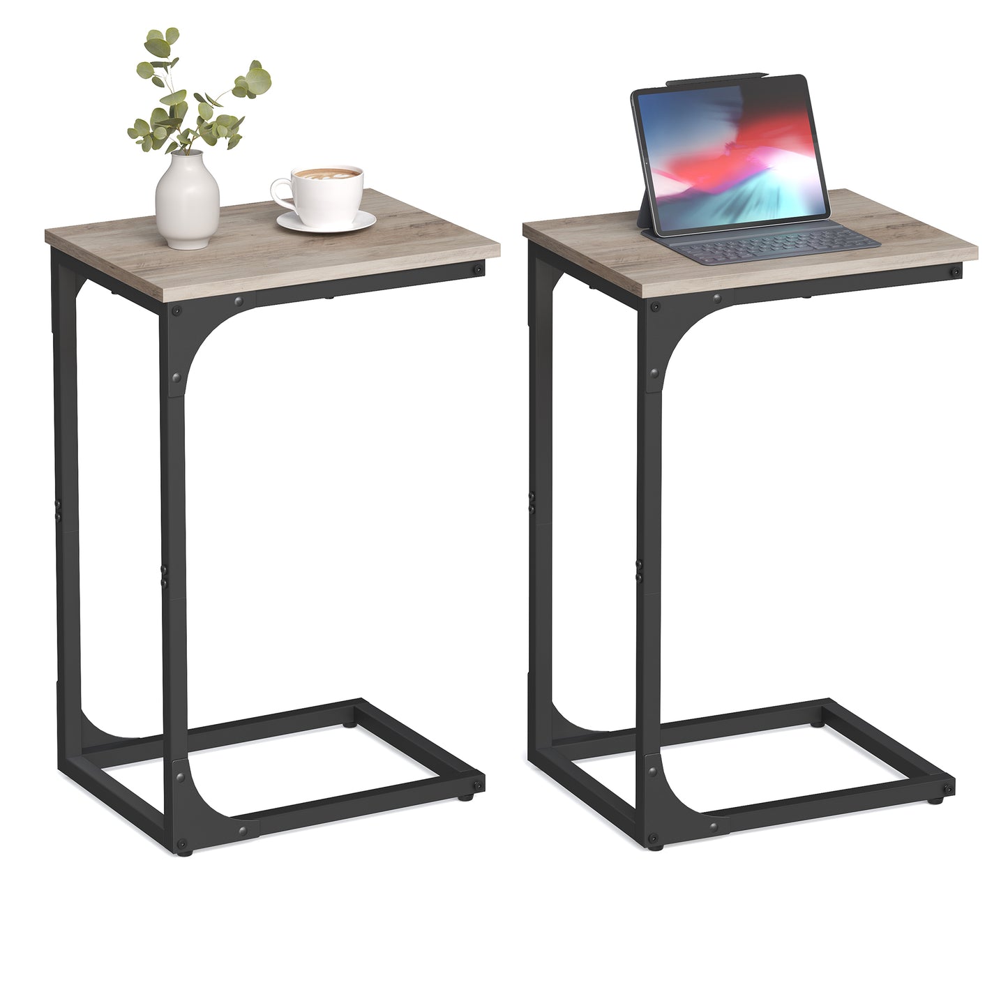 C-Shaped End Table
