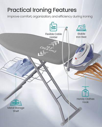 SONGMICS Foldable 2-Level Clothes Drying Rack with Adjustable Height Wings, 33 Drying Rails, and Sock Clips, Free-Standing Laundry Rack Clothes Dryer.
