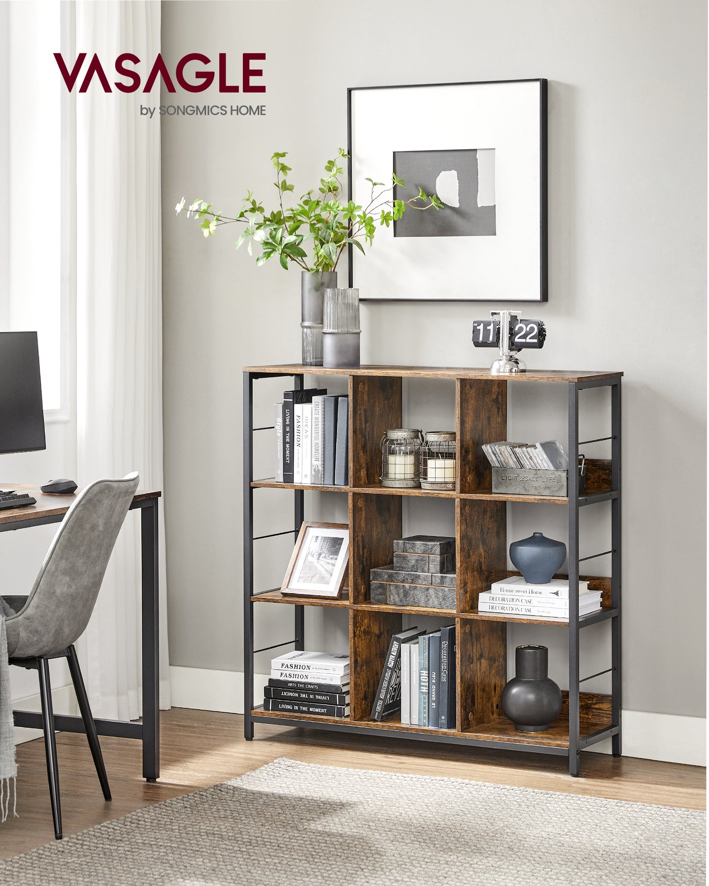 VASAGLE 9-Cube Bookcase