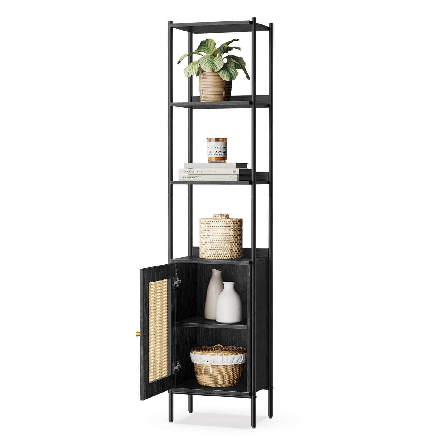 Combined Storage Rack, 6-Tier Bookcase Freestanding Storage Shelf for Home