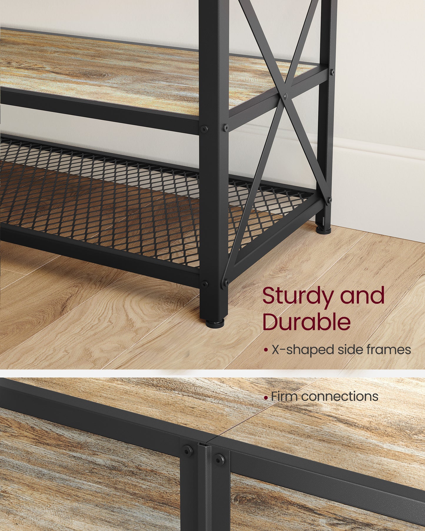 TV Stand, TV Console for TVs Up to 70 Inches, TV Table, 63 Inches Width, TV Cabinet with Storage Shelves, Steel Frame, for Living Room, Bedroom, Turquoise Brown and Black