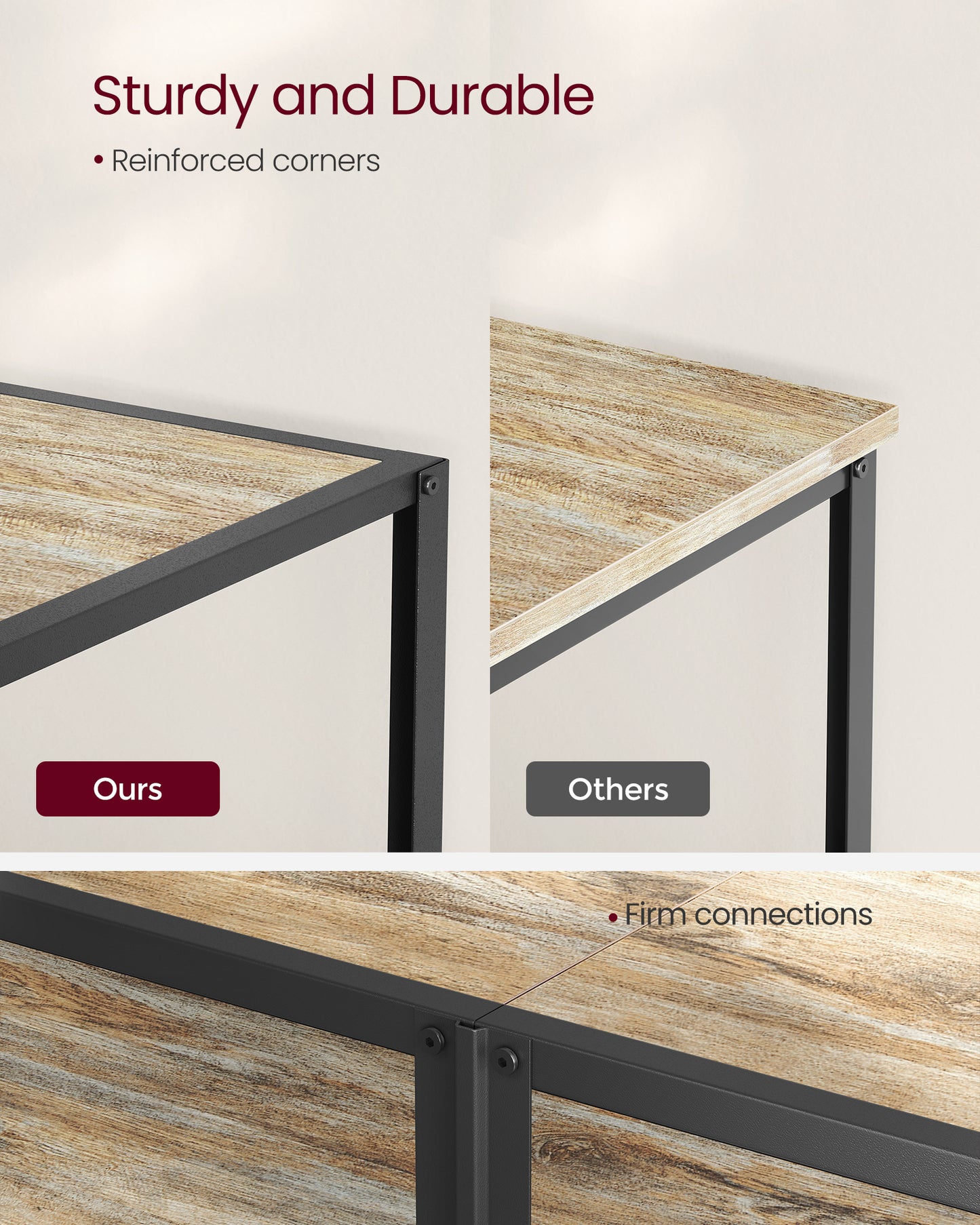 Modern TV Stand for TVs up to 65 Inches, 3-Tier Entertainment Center, Industrial TV Console Table with Open Storage Shelves, for Living Room, Bedroom, Turquoise Brown and Black