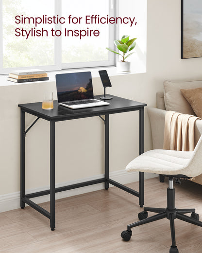 Industrial Style Computer Desk, Gaming Desk, Home Office Desk, Metal Frame, for Small Spaces A Sturdy Metal Frame Gaming, Black
