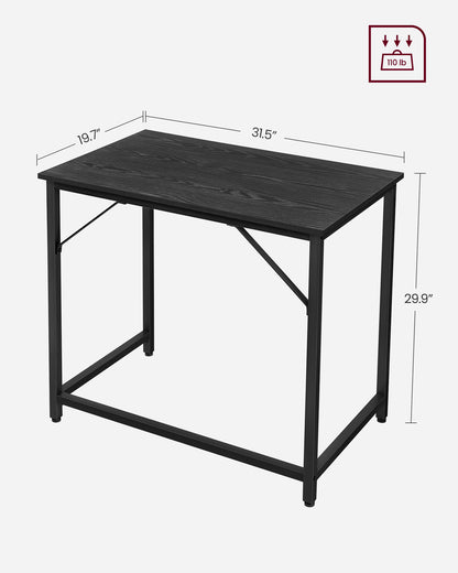 Industrial Style Computer Desk, Gaming Desk, Home Office Desk, Metal Frame, for Small Spaces A Sturdy Metal Frame Gaming, Black