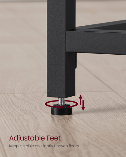 Industrial Style Computer Desk, Gaming Desk, Home Office Desk, Metal Frame, for Small Spaces A Sturdy Metal Frame Gaming, Black
