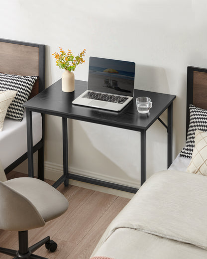 Industrial Style Computer Desk, Gaming Desk, Home Office Desk, Metal Frame, for Small Spaces A Sturdy Metal Frame Gaming, Black