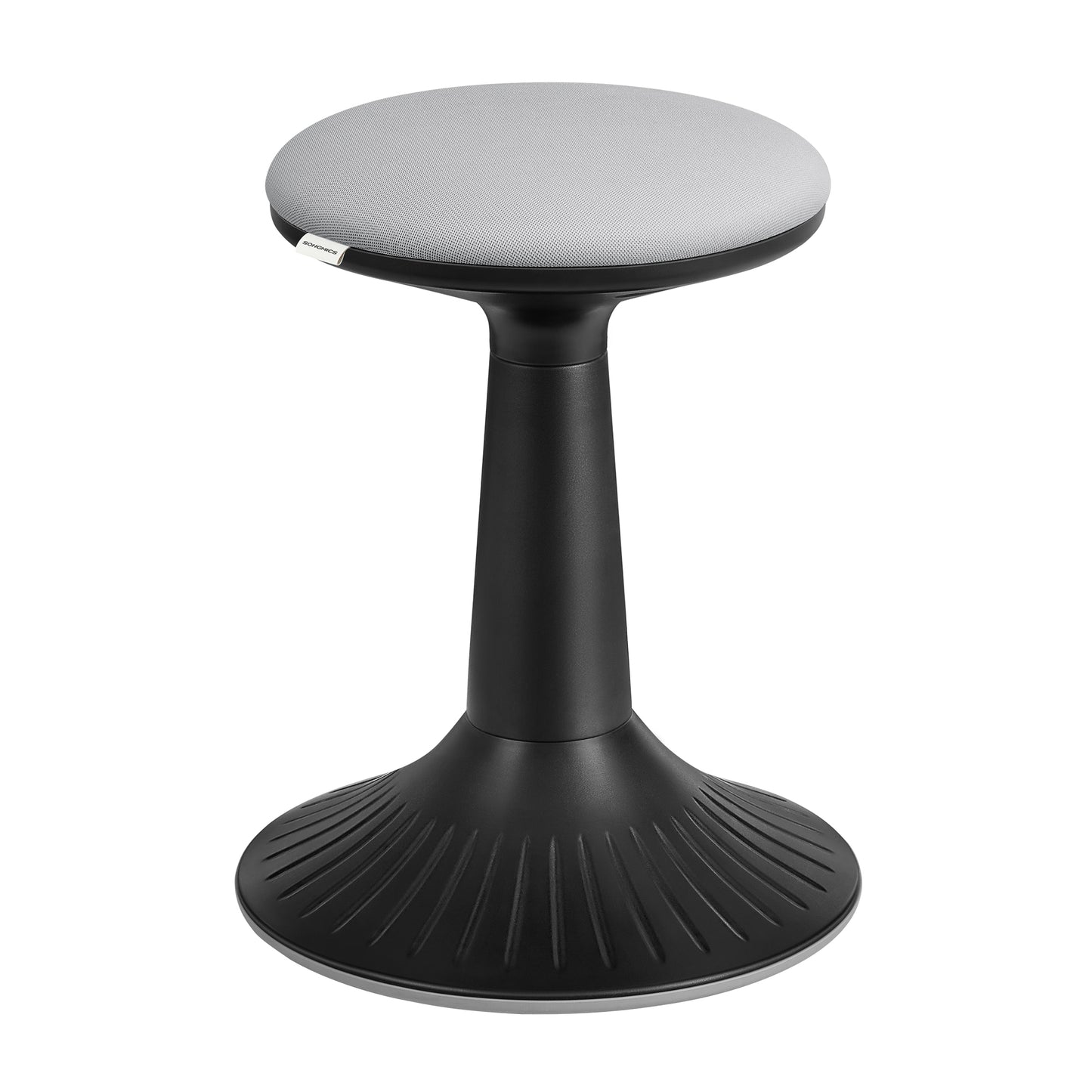 Kids Wobble Chair 6-12Y, Active Sitting Stool with Focus Support, 18.1" Height 154 lb Capacity, Anti-Slip Base Tool-Free Assembly, Ink Black and Dove Gray